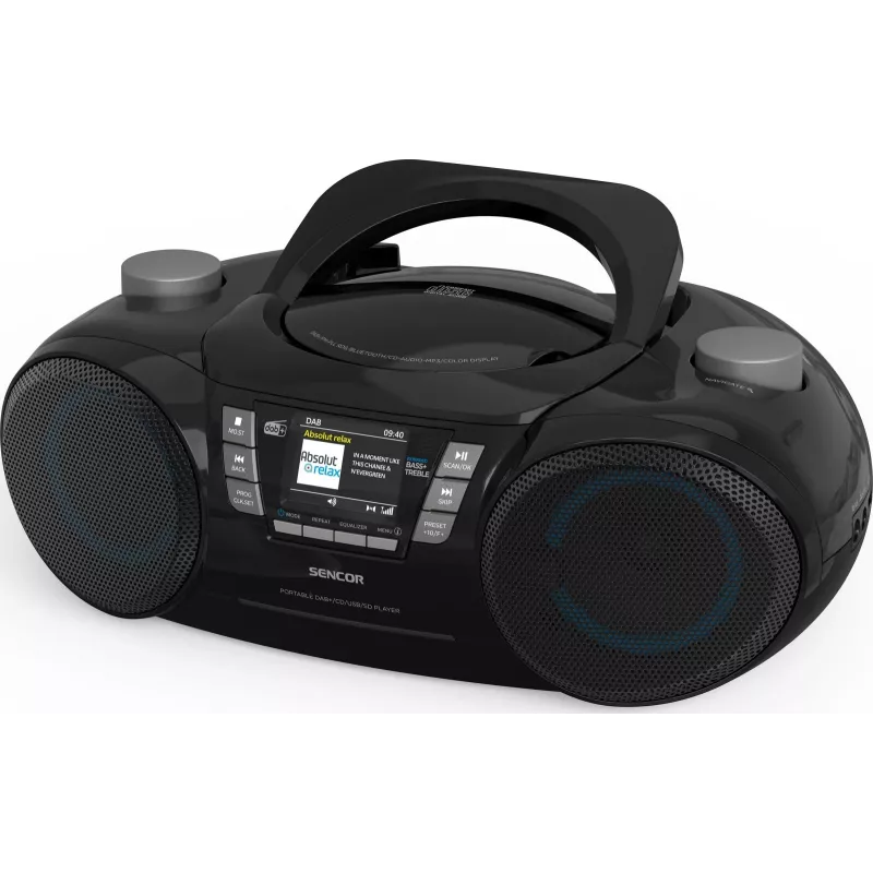 Portable DAB+ CD/MP3/USB/SD Bluetooth player SENCOR SPT 6510DB — DAB+, Bluetooth 5.3, 16 W RMS, CD/USB/SD, 2.4 inch LCD