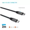 Magnētisks pīts USB-C uz USB-C kabelis FIXED FIXDBM-CC2-GR, pelēks