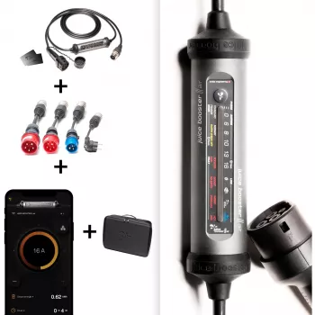 Juice Technology JUICE BOOSTER 3 air Country EU Traveller Set (Antracīts/melns, 1,4 - 11 kW, 3,1 metru kabelis)