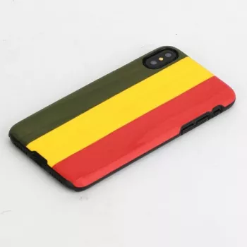 man and wood viedtālruņa maciņš iPhone X/XS — Reggae Melns, aizsargājošs ciets aizmugures vāciņš