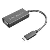 Lenovo 4X90M42956 video adaptera kabelis VGA (D-Sub) USB Type-C melns
