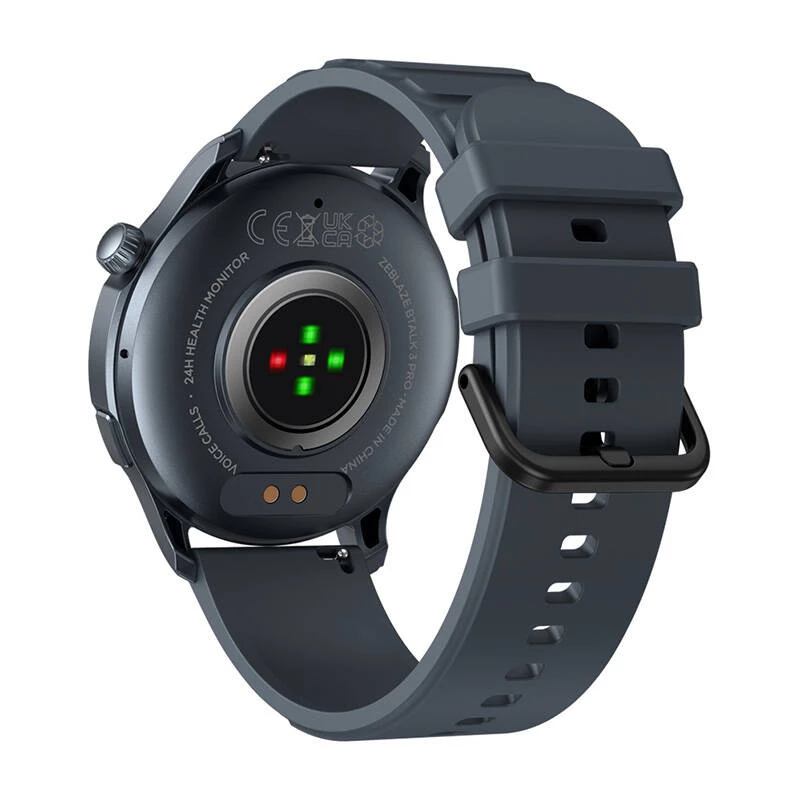Smartwatch Zeblaze Btalk 3 Pro — 1,43 collas (3,63 cm) AMOLED, 466×466 pikseļi, skārienjūtīgs, 260 mAh, pelēks