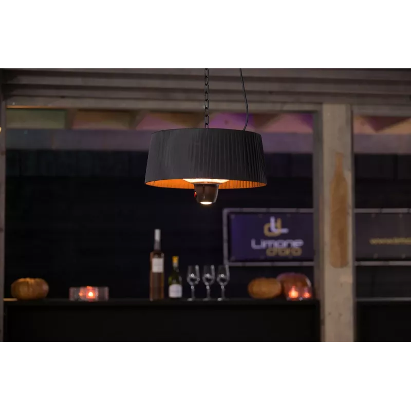 Infrasarkanais sildītājs SUNRED ARTIX C-HB, 1500 W, melns, IP24 lietošanai ārpus telpām