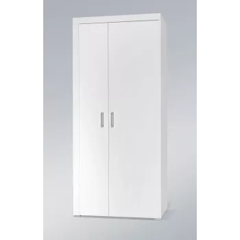 Drēbju skapis cama meble SAMBA balts/balts spīdums, 900×550×2030 mm, 1 plaukts
