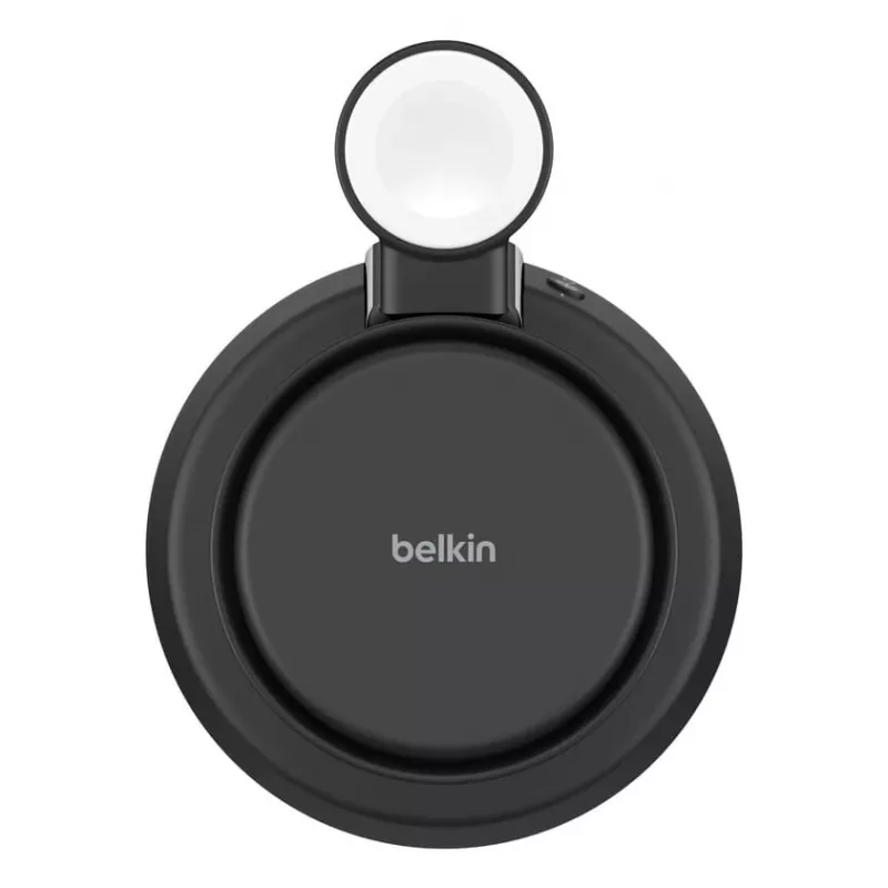 Iekštelpu lādētājs Belkin UltraCharge Pro 25W Qi2 3in1 magnētiskais lādētājs, ogles krāsā
