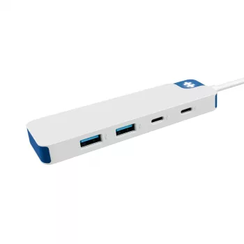 USB-C centrmezgls HYPER HyperDrive Flex HD5200BUGL — 4 pieslēgvietas, zils