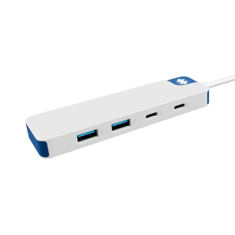 USB-C centrmezgls HYPER HyperDrive Flex HD5200BUGL — 4 pieslēgvietas, zils