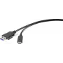 Renkforce RF-3386040 kabeļa adapteris USB 3.2 Type A USB-C melns (RF-3386040)