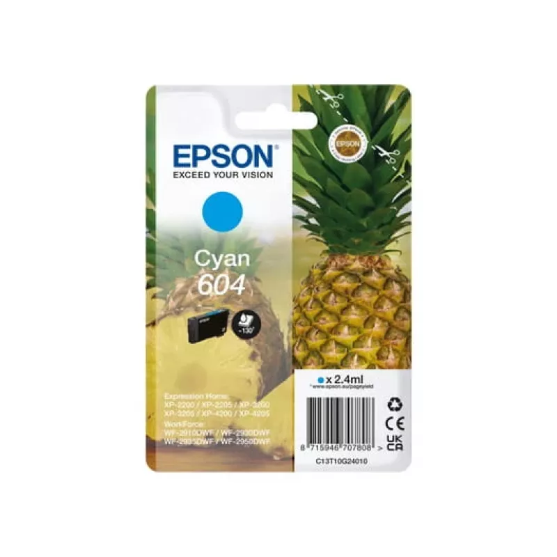 Epson 604 tintes kasetne 1 gab. Oriģināla standarta ietilpība ciāna