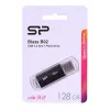 USB zibatmiņa Silicon Power 128 GB USB Type-A 3.2 Gen 1 Blaze B02, plastmasas vāciņš, atslēgu gredzens, melna