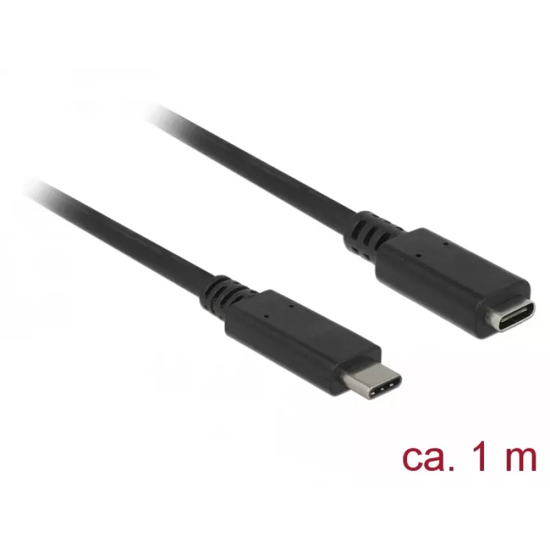 USB kabelis DeLOCK 85533 USB 3.2 Gen 1 1m USB C melns