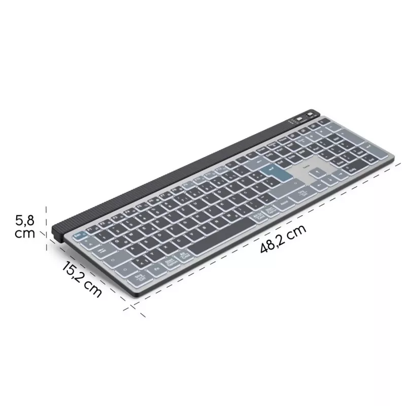 Hama WK-750 daudzierīču tastatūra melna