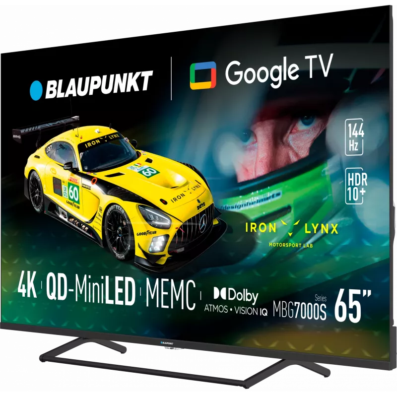 Televizors BLAUPUNKT 65MBG7000S 65 collu Mini LED Smart TV Google TV Melns, Energoefektivitātes klase G