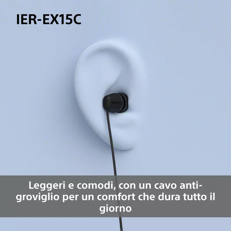 Sony IER-EX15C austiņas Vadu Ievietojamās Zvani/Mūzika USB Type-C Zilas