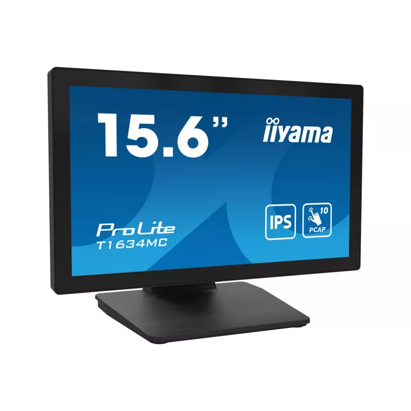 iiyama ProLite T1634MC-B1S datora monitors 39,6 cm (15,6 collu) 1920 x 1080 pikseļi Full HD LED skārienekrāns Melns