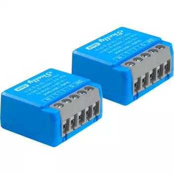 Viedais releja modulis Shelly 1 Mini Gen4, 1P 8A, Wi‑Fi/Matter/Zigbee/Bluetooth, 110–240V, kompakts (2 gab.)
