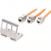 Adapteris Digitus AN-25183 3x Keystone modulim, nerūsējošais tērauds