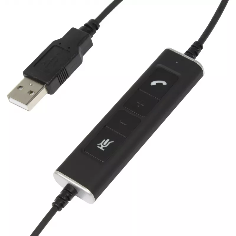Mono USB austiņas Plusonic 10.1P — vienas auss USB austiņas, saderīgas ar Teams un Skype