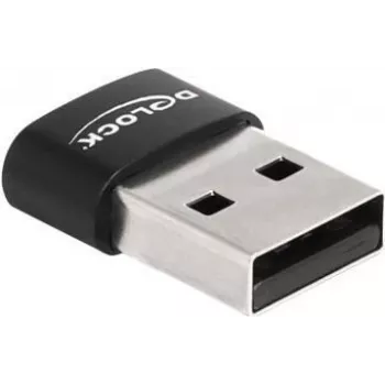 Delock - USB adapteris - USB (V) uz USB-C (S) - USB2.0 5 A - melns (60002)