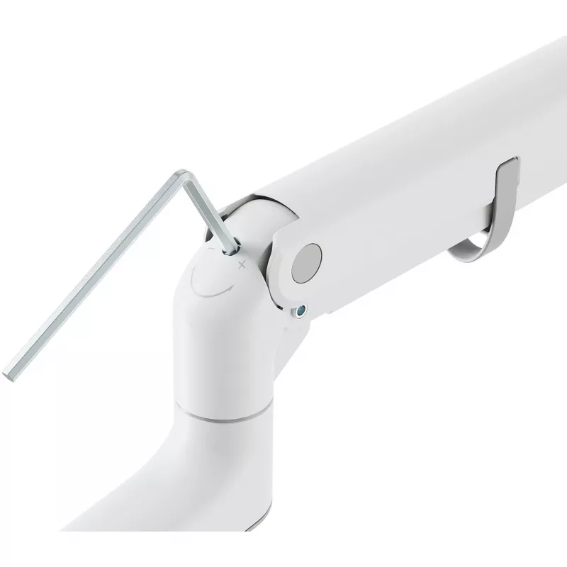 Monitora stiprinājums DIGITUS Single, skavas veida, maks. 57 collas, 27 kg ietilpība, VESA 75x75–100x100, balts