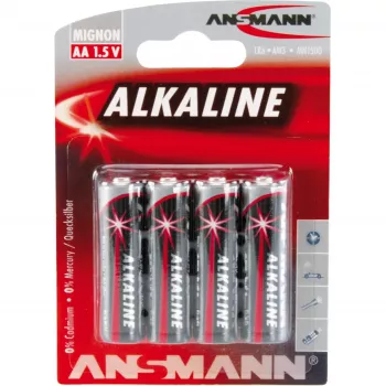 Vienreizējās lietošanas baterija Ansmann 5015563 Alkaline AA Melna Pelēka