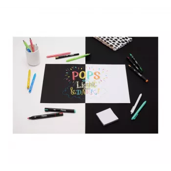 Akrila krāsu pildspalvas Sharpie Creative Marker 12 gab. lodīšu uzgalis melnas