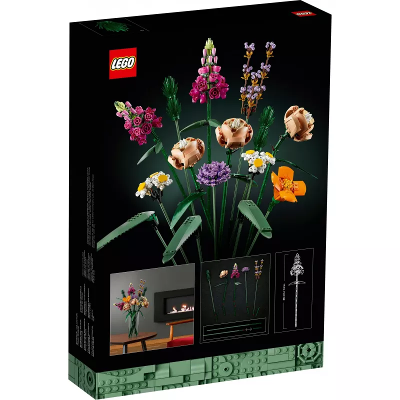 LEGO 10280 Icons Flower Bouquet Artificial Flowers Set for Adults Decorative Home Accessories Gift Idea for Women Men Her & Him Wife or Husband