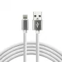 everActive kabelis USB Lightning 1m - Balts, silikons, ātrā uzlāde, 2,4A - CBS-1IW