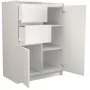 Kumodes augšdaļa e-veikals 2D2S BIEL — 2 atvilktnes, balta, 700×400×970 mm, skaidu plātne