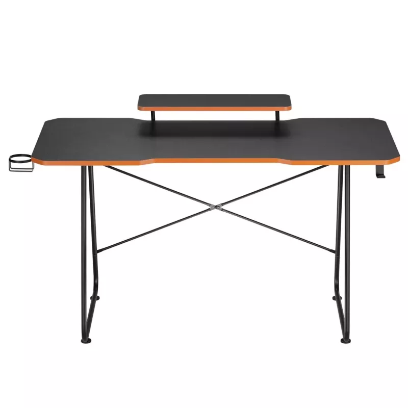Maclean NanoRS spēļu galds ar monitora plauktu, maks. 50 kg, augstums 850 mm, melns RS170, spēļu galds, melns