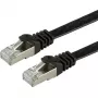 VALUE - komutācijas kabelis - RJ-45 (V) uz RJ-45 (V) - 3 m - FTP - CAT 6a - Bez halogēna, formēts, vīts, plakans - Melns (21.99.0833)