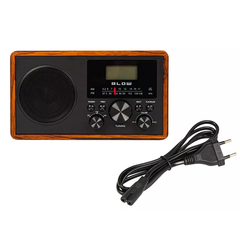 Pārnēsājams analogais AM/FM radio BLOW RA9 V.2 — AM un FM uztveršana, ar baterijām darbināms, analogā tūninga