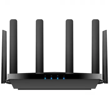 Galda bezvadu maršrutētājs Cudy P5 — Divjoslu Wi‑Fi 6, 5G Sub6, Dual NanoSIM, Gigabit Ethernet, 6 noņemamas antenas, 256 MB RAM