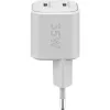 USB-C Dual-Fast lādētājs Nano, PD, GaN, 35 W (balts, 2x USB-C, Power Delivery 3.0)
