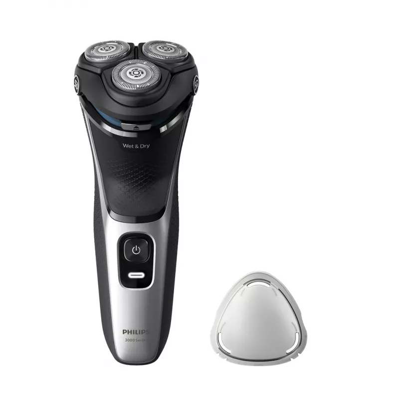 Elektriskais skuveklis Philips 3000 Series S3143/00 — 3 galviņu rotācijas, slapjā un sausā lietošana, Li-Ion, 60 min darbības laiks
