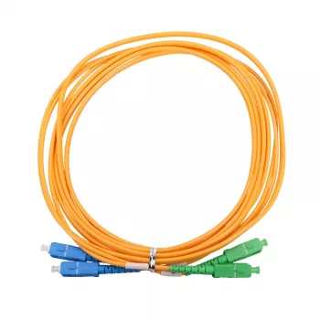Optiskās šķiedras kabelis Extralink EX.9281, FTTH G.652D, SC‑SC, 3 m, duplekss, dzeltens