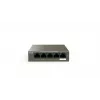 TENDA TEG1105P-4-63W-EU tīkla komutators, 5x Gigabit RJ-45, 4x PoE (57,8 W kopā), 10 Gbit/s komutācija
