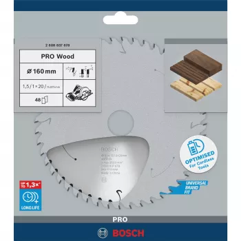 Riņķveida zāģa asmens Bosch 16 cm (160 mm) urbums 20 mm — 1 gab.