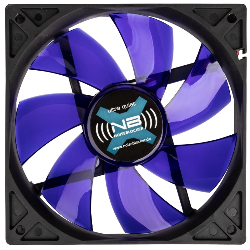 Datora korpusa ventilators NoiseBlocker BlackSilentFan XLP 120 mm, 2000 RPM, 128 m³/h, 31 dB, 4,5 V, melns