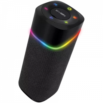 2.0 portatīvais skaļrunis SVEN PS-155, melns, jauda 2x5 W (RMS), TWS, Bluetooth, FM, USB, litija baterija