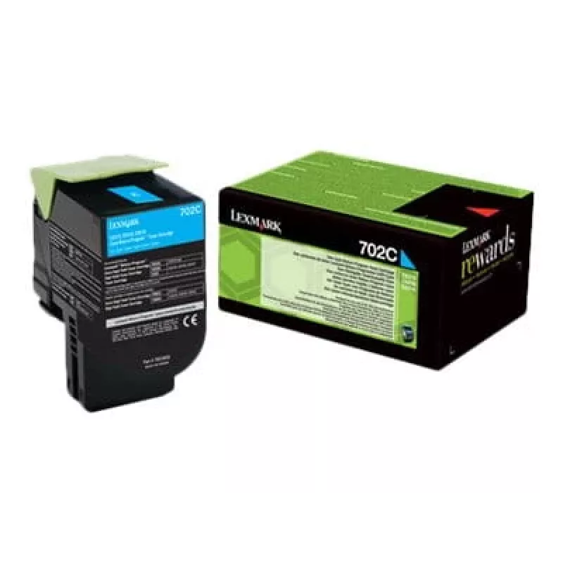 Lexmark 702C R tonera kasete 1 gab. Oriģināls ciāna