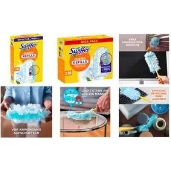 Rezerves mikrošķiedras putekļu slotiņu uzpildes Swiffer 23 gabali grīdu un virsmu tīrīšanai