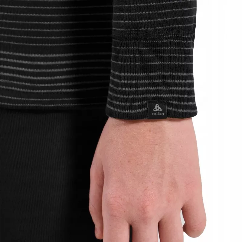 Odlo Set long ACTIVE WARM ECO SET bērnu apakšveļas komplekts, izmērs 116 cm, melns ar pelēku