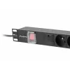 Lanberg PDU-05E-0200-IEC-BK strāvas sadales bloks (PDU) 5 maiņstrāvas rozetes 1U Melns
