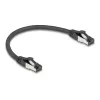 Tīkla kabelis DeLOCK 80566 RJ-45 Cat8.1 0,25 m Melns