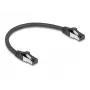 Tīkla kabelis DeLOCK 80566 RJ-45 Cat8.1 0,25 m Melns