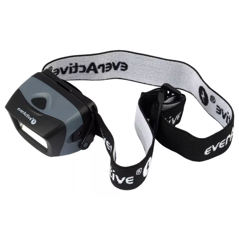 Galvas lukturītis everActive HL-150, galvas lampa, 150 lm, 3 W, IPX4, 3×AAA, melns