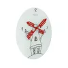 NeXtime klok 8807 Windmil, Ø30 cm, Sienas, Balts/ Melns/ Sarkans