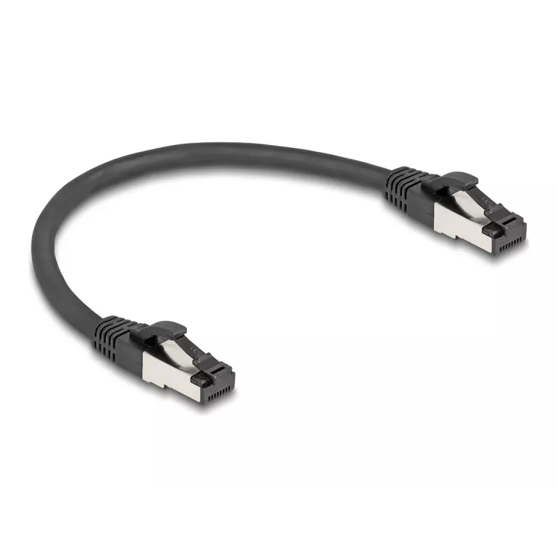 Tīkla kabelis DeLOCK 80566 RJ-45 Cat8.1 0,25 m Melns