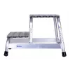 Pakāpienu ķeblītis Krause 805027, alumīnija, 2 pakāpieni, maksimālā slodze 150 kg, garums 680 mm, augstums 41 cm